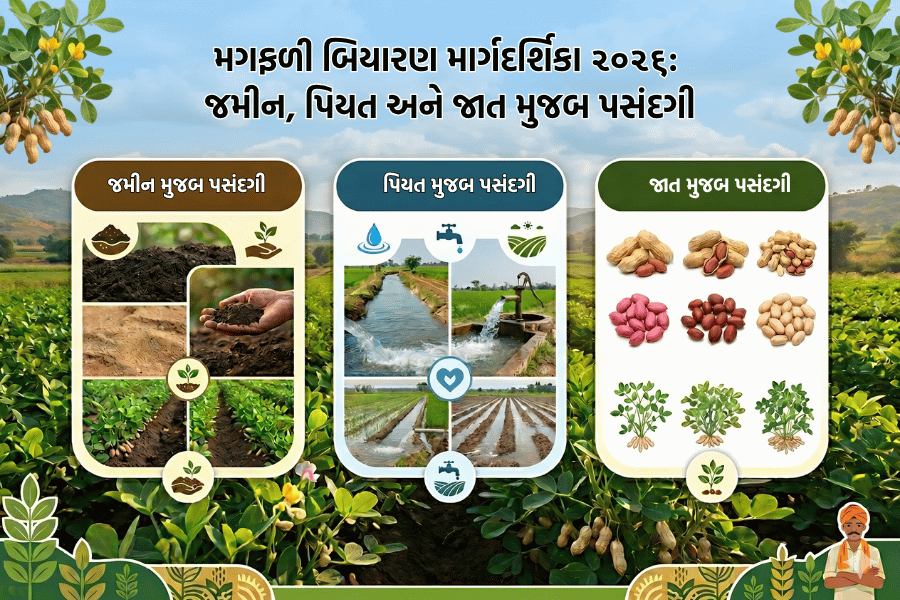 મગફળી બિયારણ માર્ગદર્શિકા ૨૦૨૬: જમીન અને પિયત મુજબ કરો શ્રેષ્ઠ પસંદગી