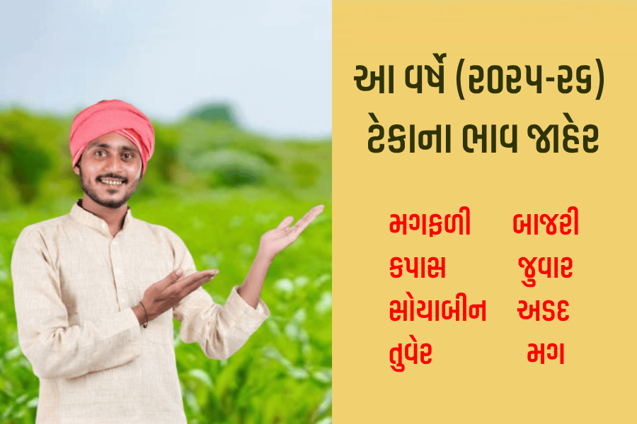આ વર્ષે (૨૦૨૫-૨૬) ટેકાના ભાવ જાહેર