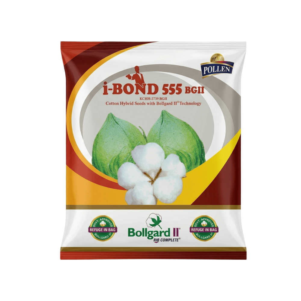 આઈ બોન્ડ ૫૫૫ હાઈબ્રીડ કપાસ બી જી II (૪૭૫ ગ્રામ)