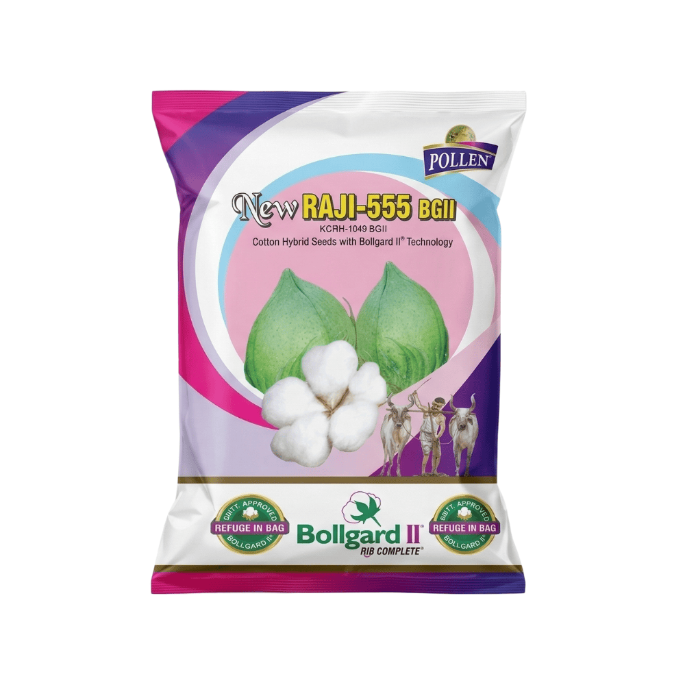 ન્યુ રાજી ૫૫૫ હાઈબ્રીડ કપાસ બી જી II (૪૭૫ ગ્રામ)