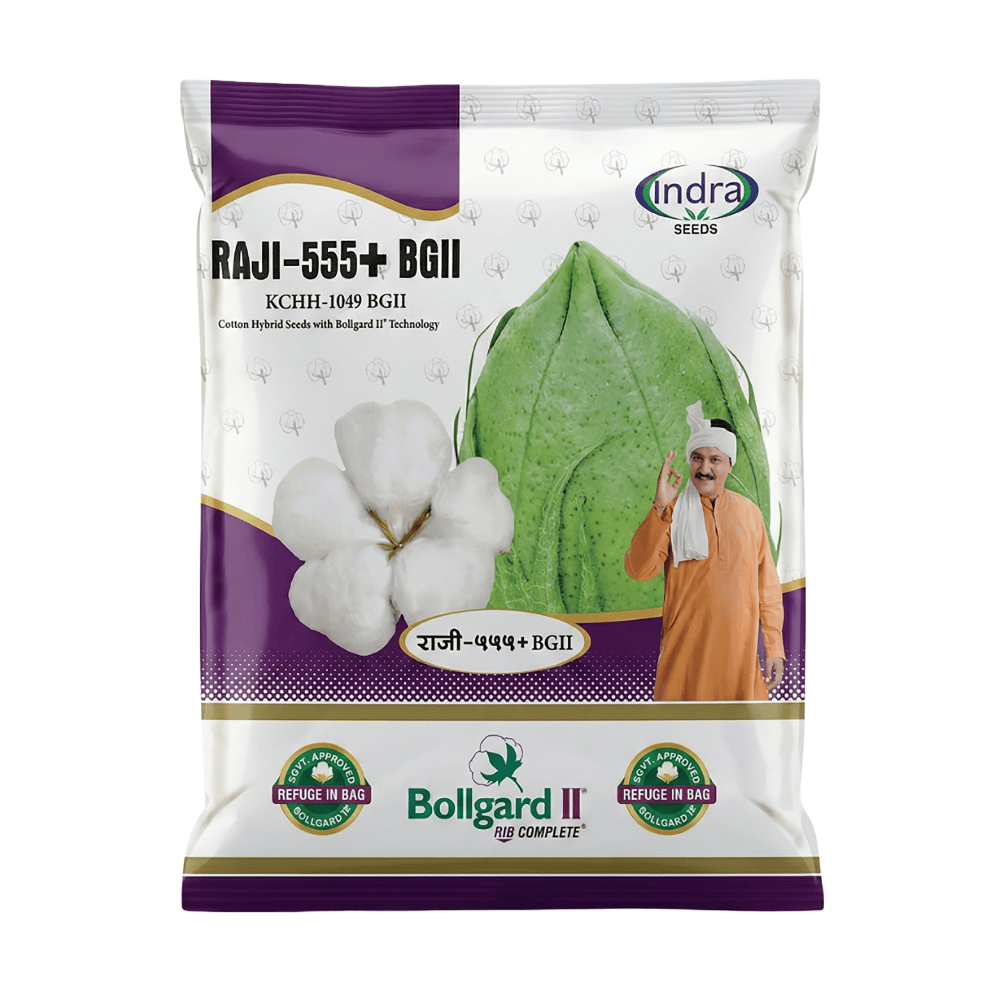રાજી-૫૫૫+ હાઈબ્રીડ કપાસ બી જી II (૪૭૫ ગ્રામ)
